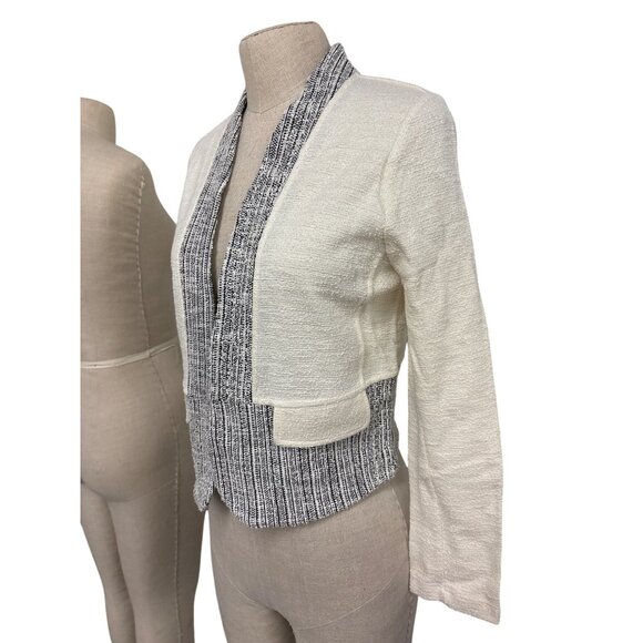 Dolan Left Coast Collection Textured Knit Open Cardigan Jacket XS Neutral Tones - Picture 6 of 14